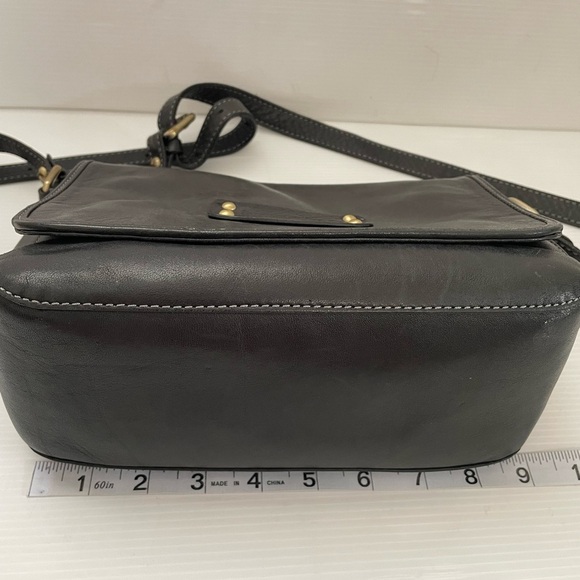 Avorio Nero Black Leather Shoulder bag Made in Italy Red Lining - Picture 8 of 15